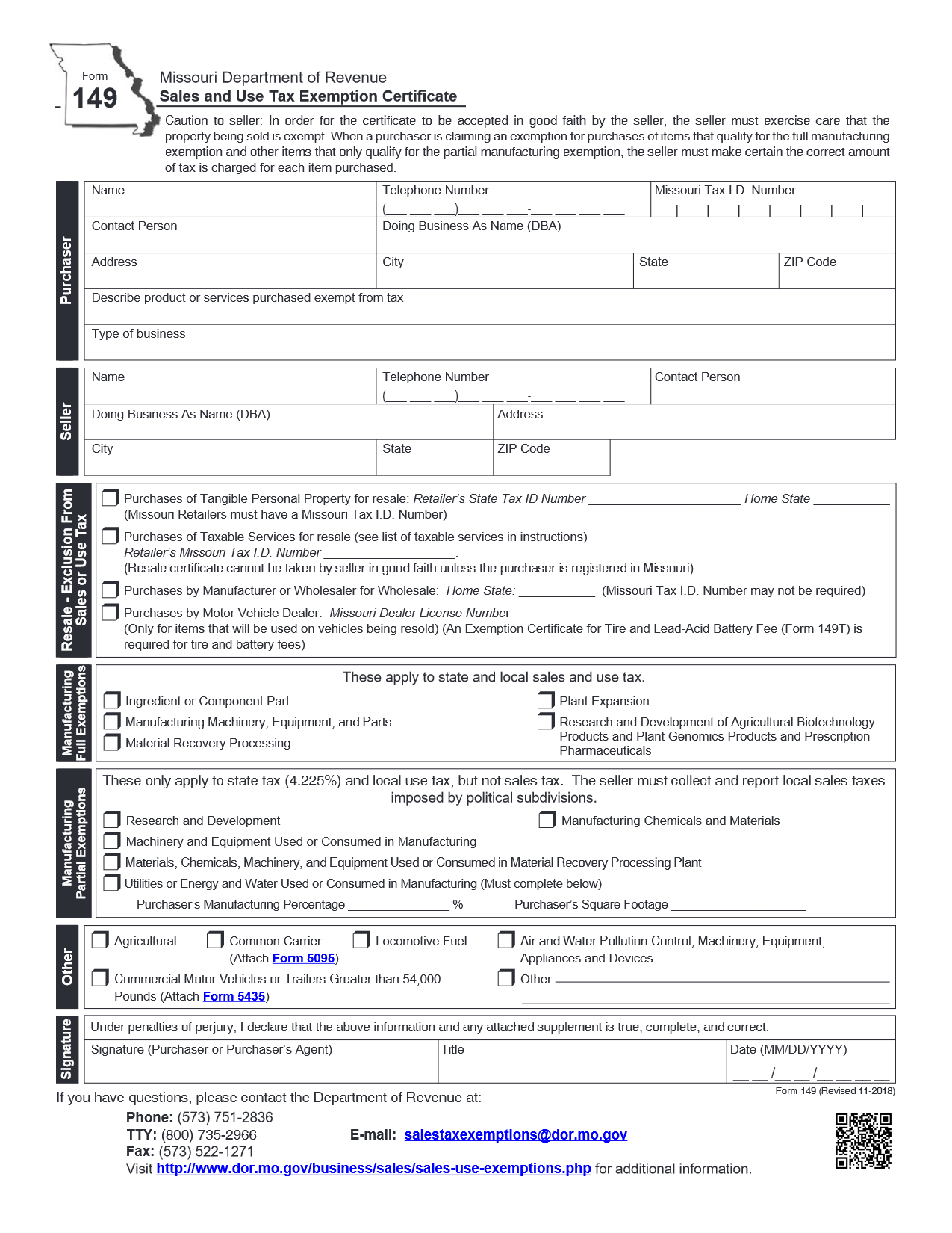 State Tax Exemption Forms TP Tools & Equipment