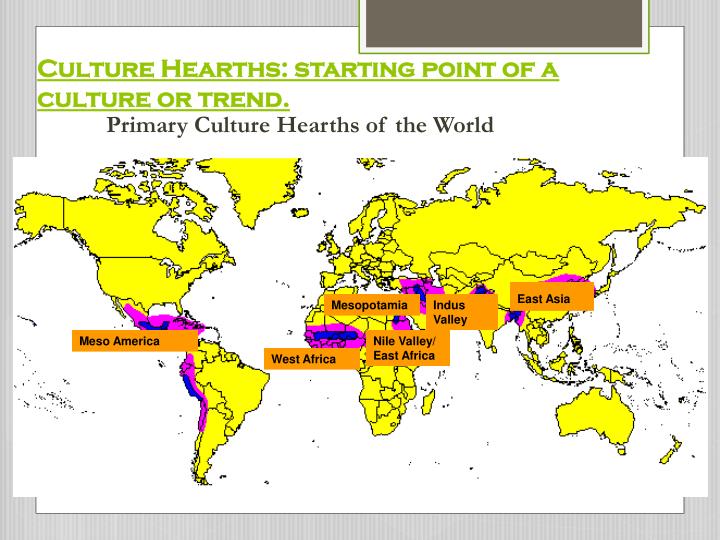 PPT CULTURES AND CULTURAL HEARTHS PowerPoint