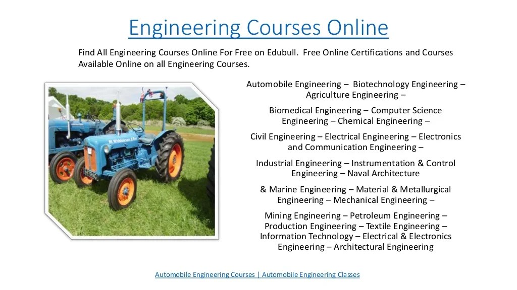 Agricultural Engineering Courses Online Agricultural